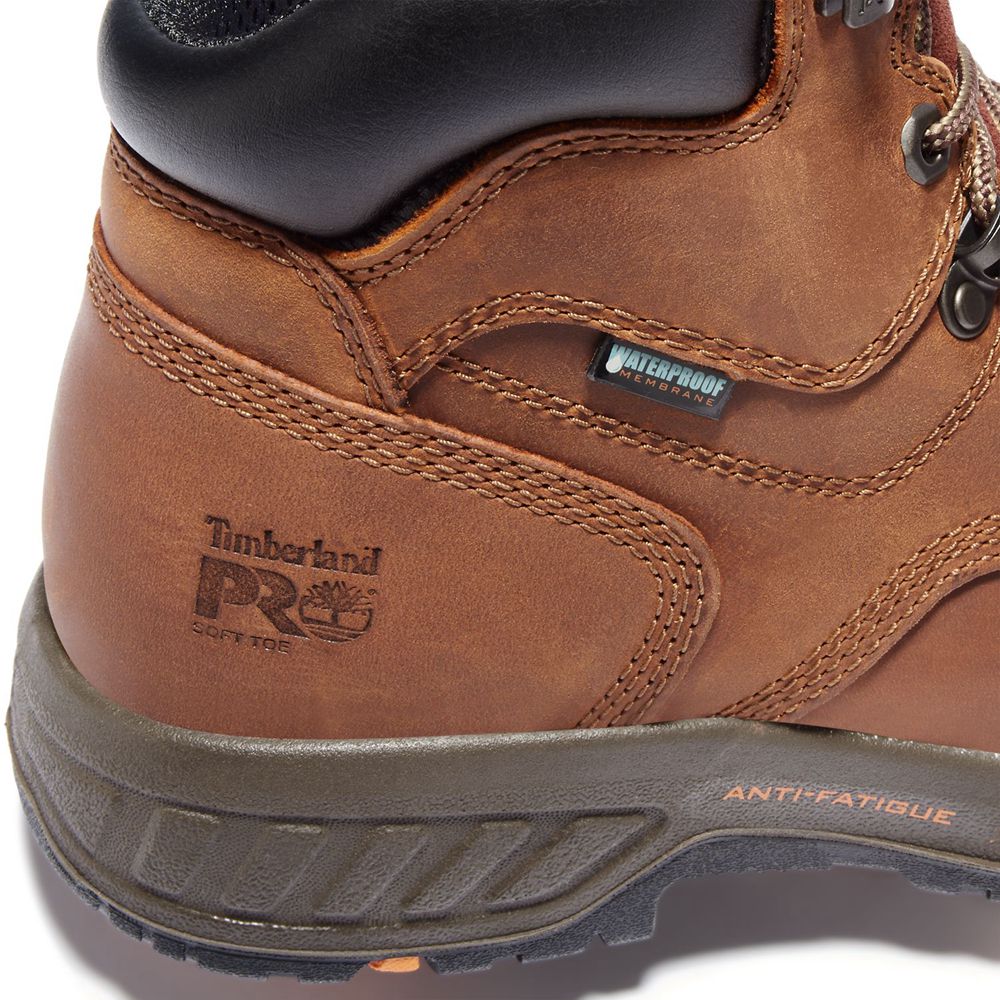 Bocanci De Muncă Timberland Barbati Maro/Negrii - Pro® Helix Hd 6\" Soft Toe - Romania - LOKEBI514